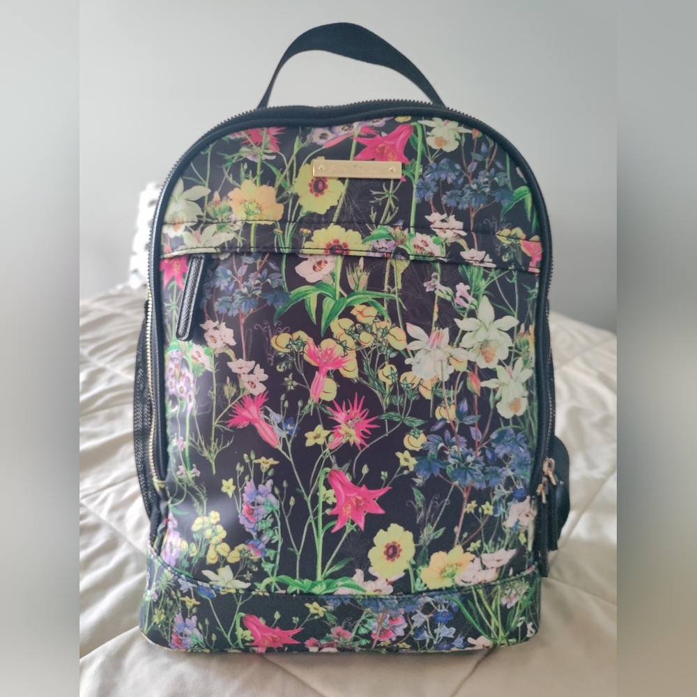 Betsey Johnson Black Floral Backpack